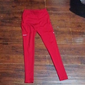Red leggings for women